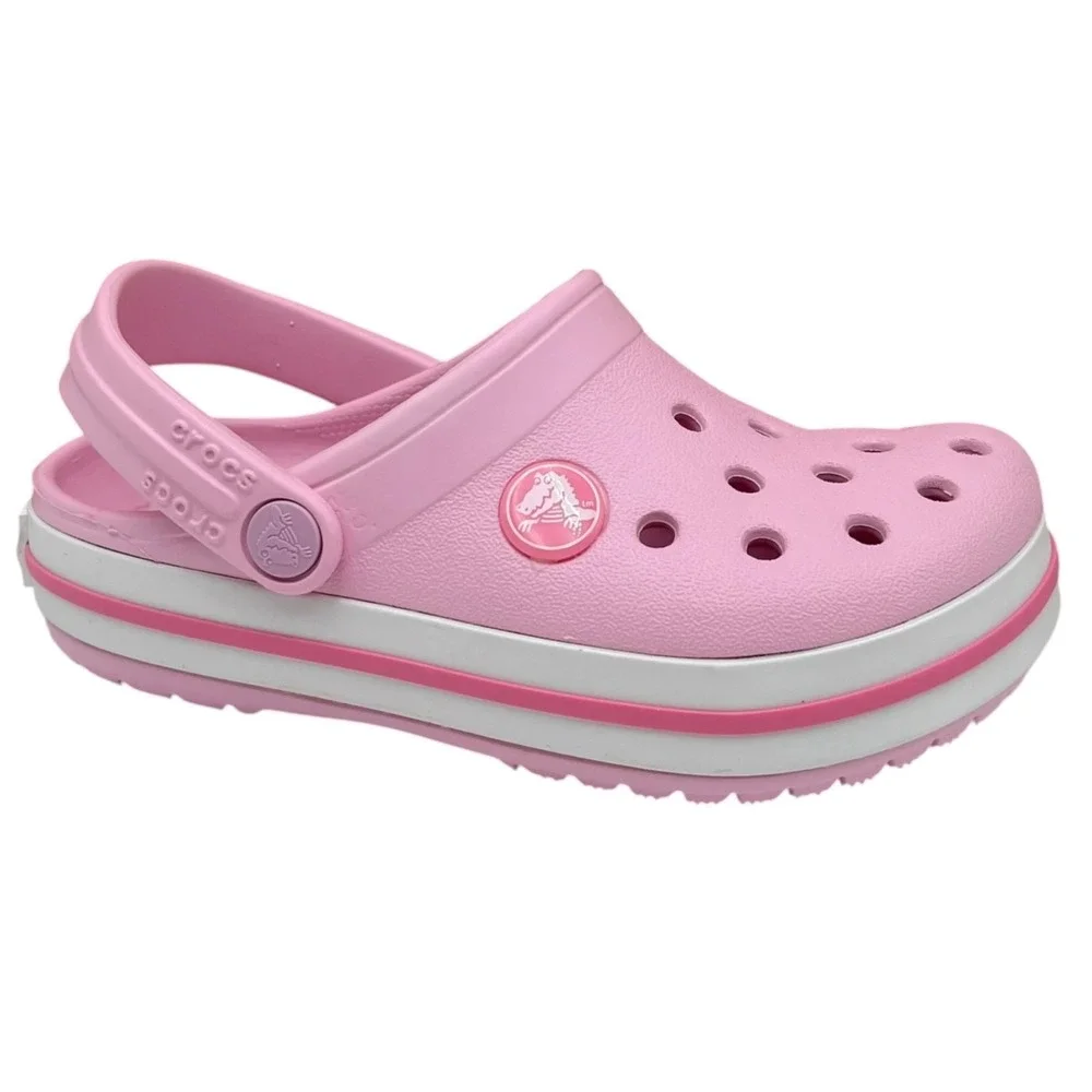 Crocs Toddler Girls Slip on Clogs Size 9 Pink Water Friendly Lightweight Sandal